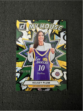 Kelsey Plum - 2025 Panini Donruss WNBA - My House - Green Fireworks #018/399
